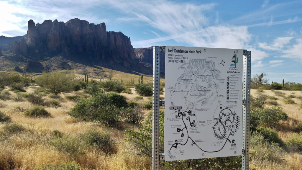 Hike, Lost Dutchman State Park, Map