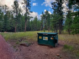 dumpster Quaking Aspen Campground, Forever Sabbatical