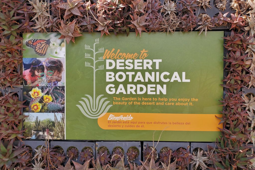 Sign Desert Botanical Garden, Forever Sabbatical
