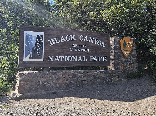 Black Canyon of the Gunnison National Park sign
