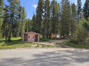 Parking at Pole Creek Trailhead restrooms